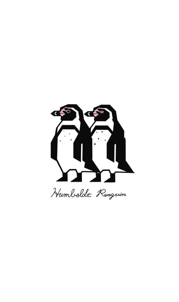 ペンギン【iPhone12・iPhone13対応】フンボルトカクカク・ホワイトグリップケース iPhone用【各機種
