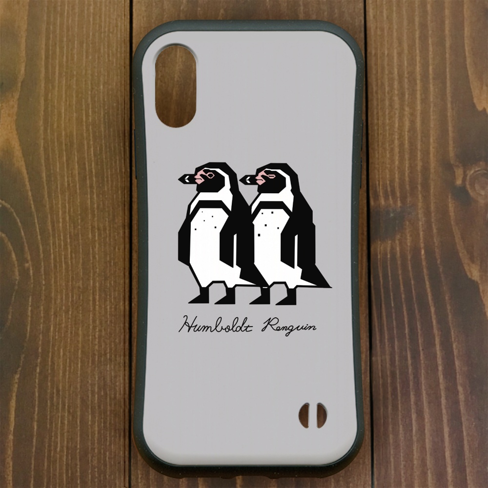 ペンギン【iPhone12・iPhone13対応】フンボルトカクカク・グレーグリップケース iPhone用【各機種