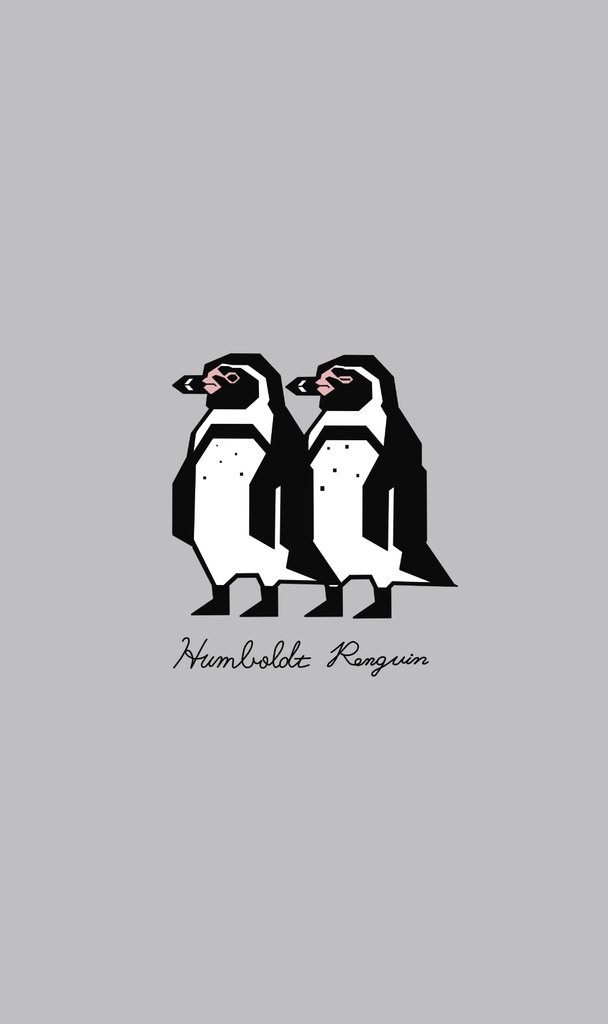 ペンギン【iPhone12・iPhone13対応】フンボルトカクカク・グレーグリップケース iPhone用【各機種