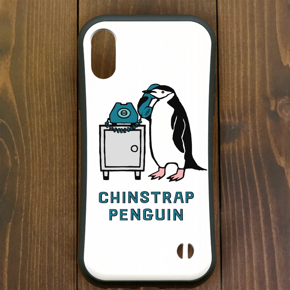 ペンギン【iPhone12・iPhone13対応】ヒゲペンギン・ホワイト グリップケース iPhone用【各機種