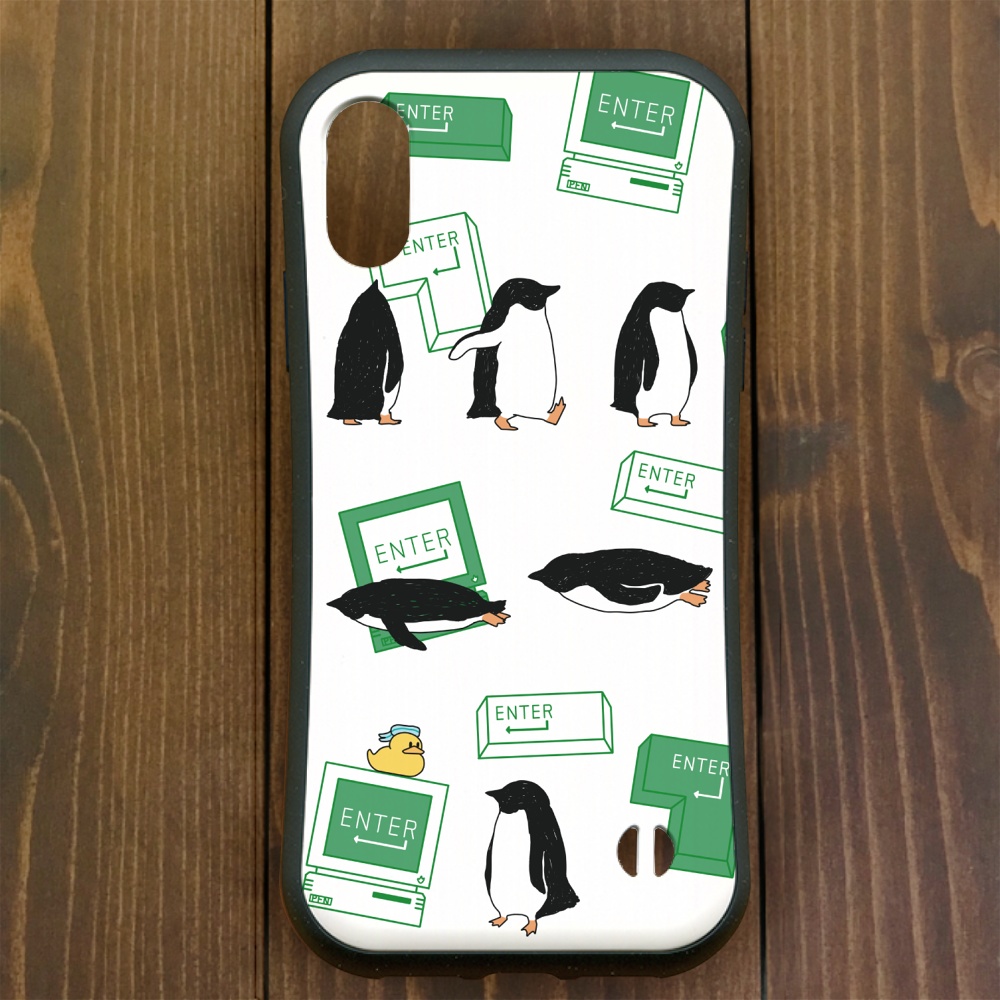 ペンギン【iPhone 13・14対応】グリップケース ペンギン『E』・ENTER iPhone用
