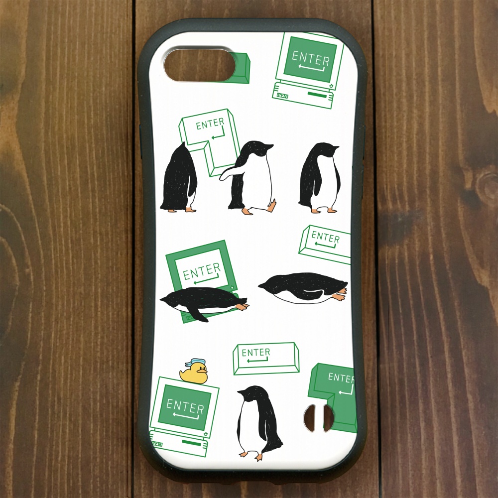 ペンギン【iPhone 13・14対応】グリップケース ペンギン『E』・ENTER iPhone用