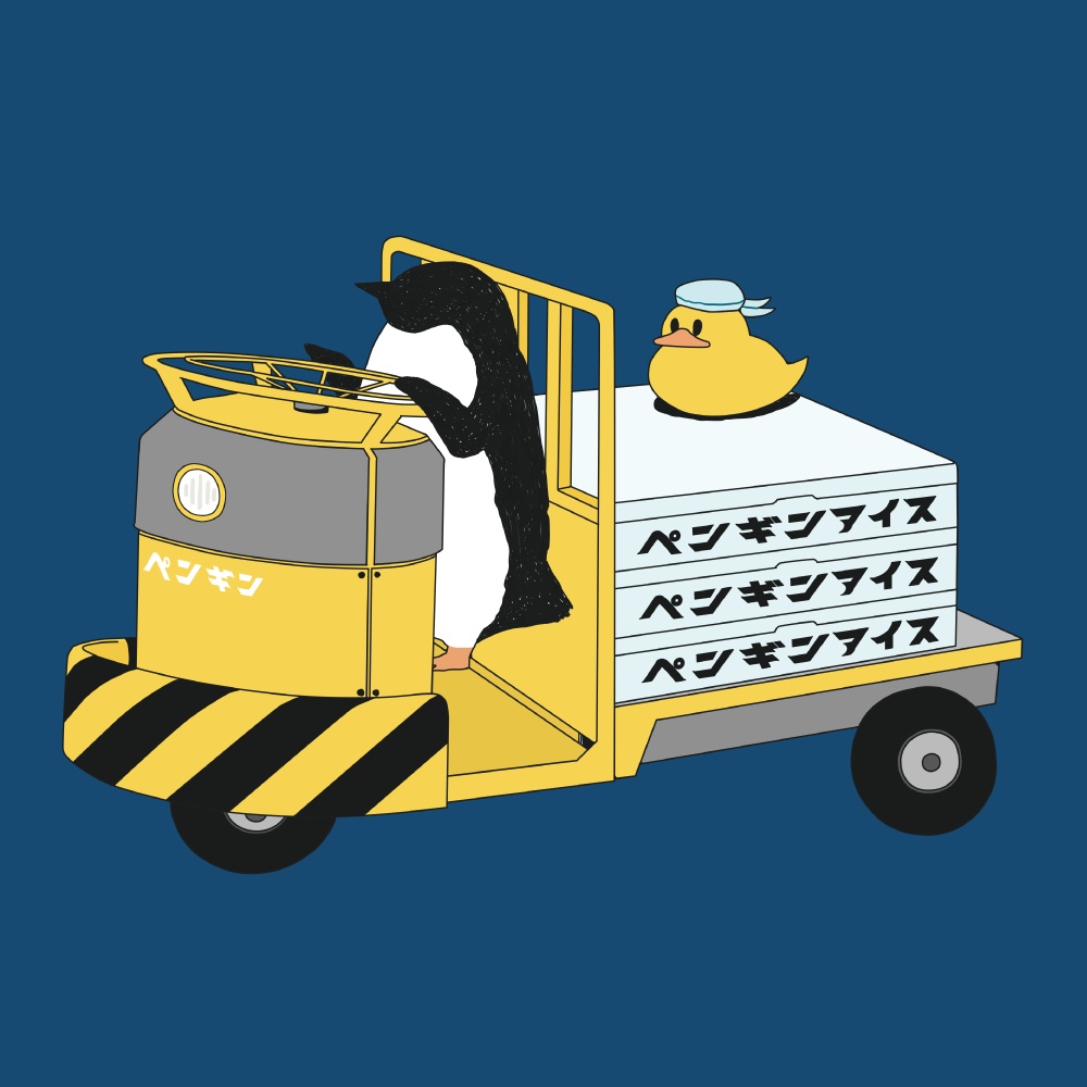 グリップケース【iPhone 13・14対応】ペンギンアイス iPhone用