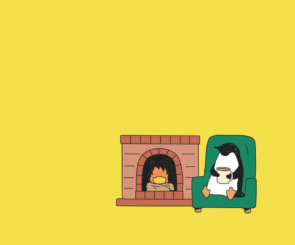 ペンギン【社員証入れ】ペンギンウィンター・ファイアプレイス パスケース【パスケース】