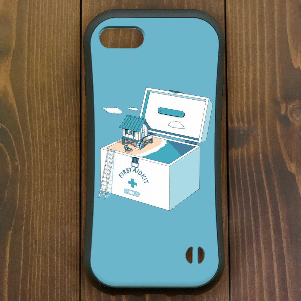 【iPhone13・iPhone14対応】ファーストエイド・ブルー グリップケース iPhone用【各機種あります】