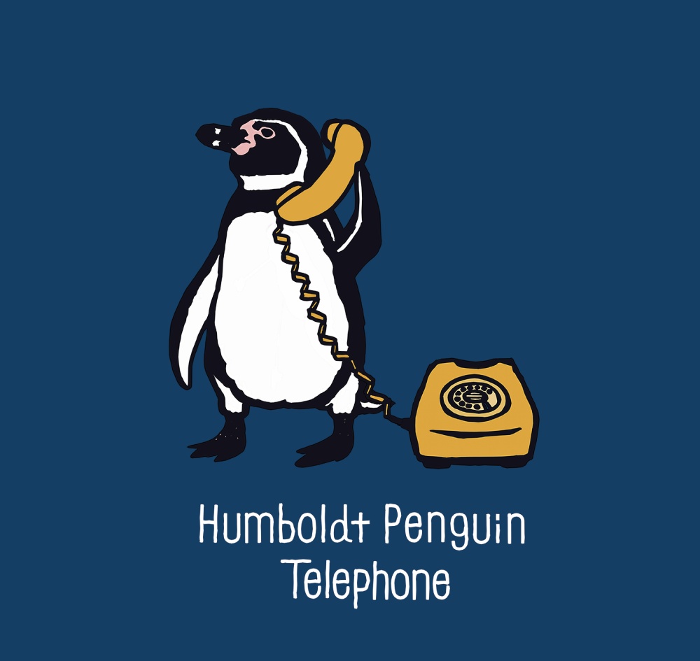 グリップケース【iPhone 13・14対応】フンボルトペンギン・トーク・ネイビー iPhone用