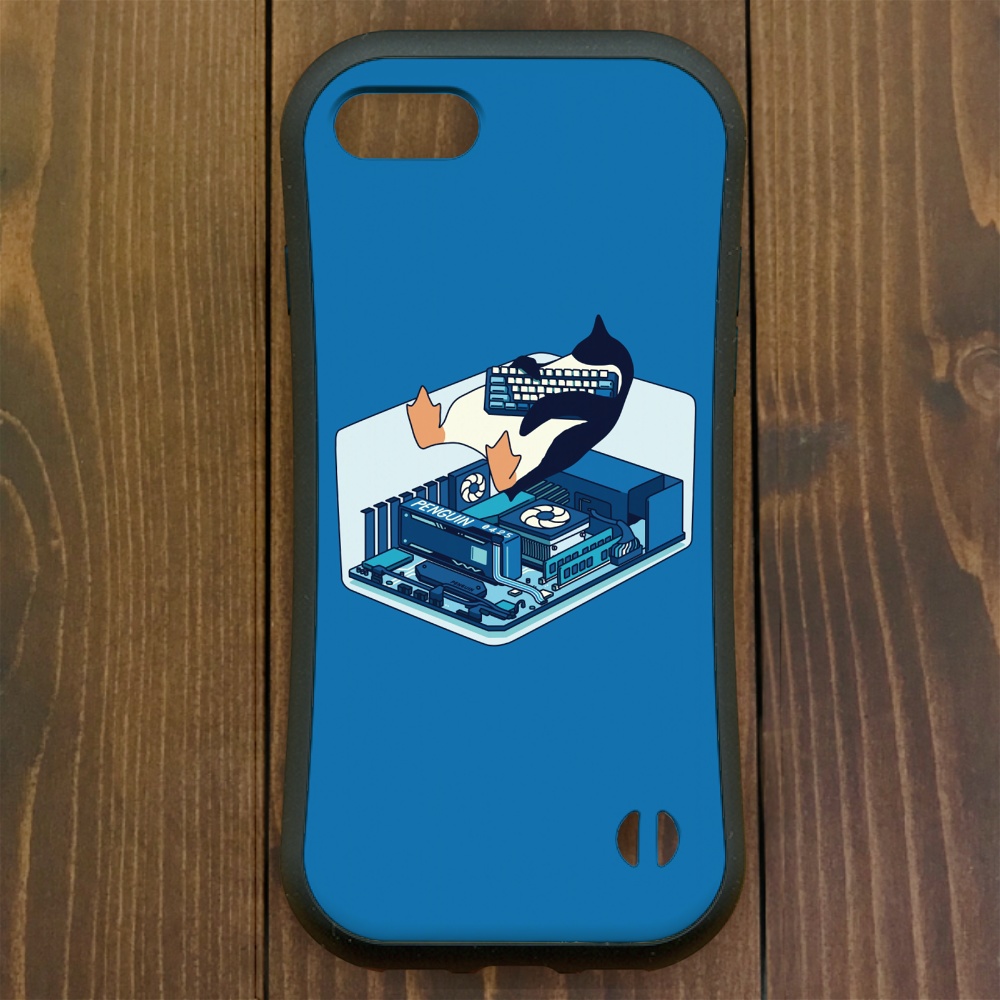 ペンギン【iPhone13・iPhone14対応】ペンギンPCフロート グリップケース iPhone用