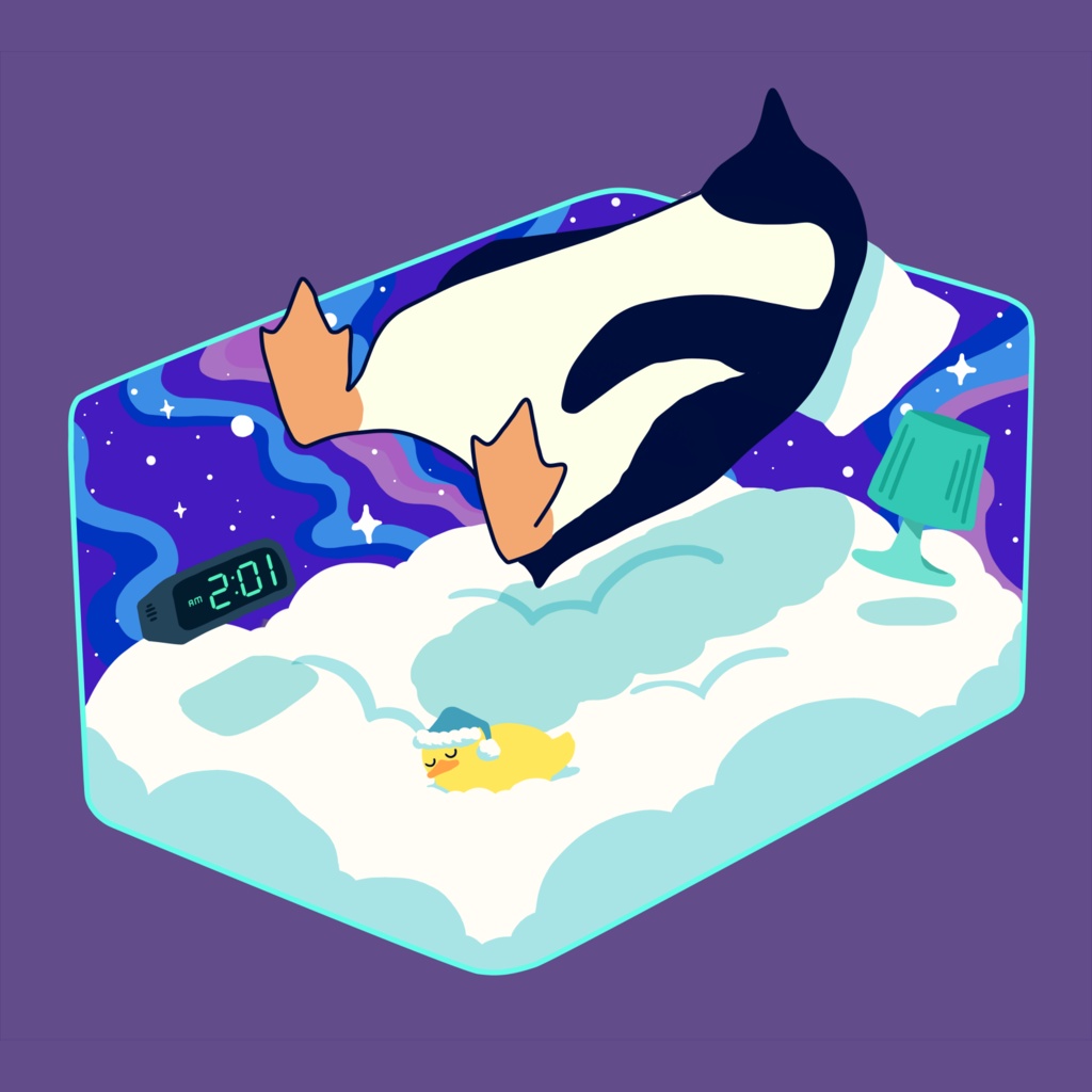 ペンギン・フロート ZZZ Tシャツ