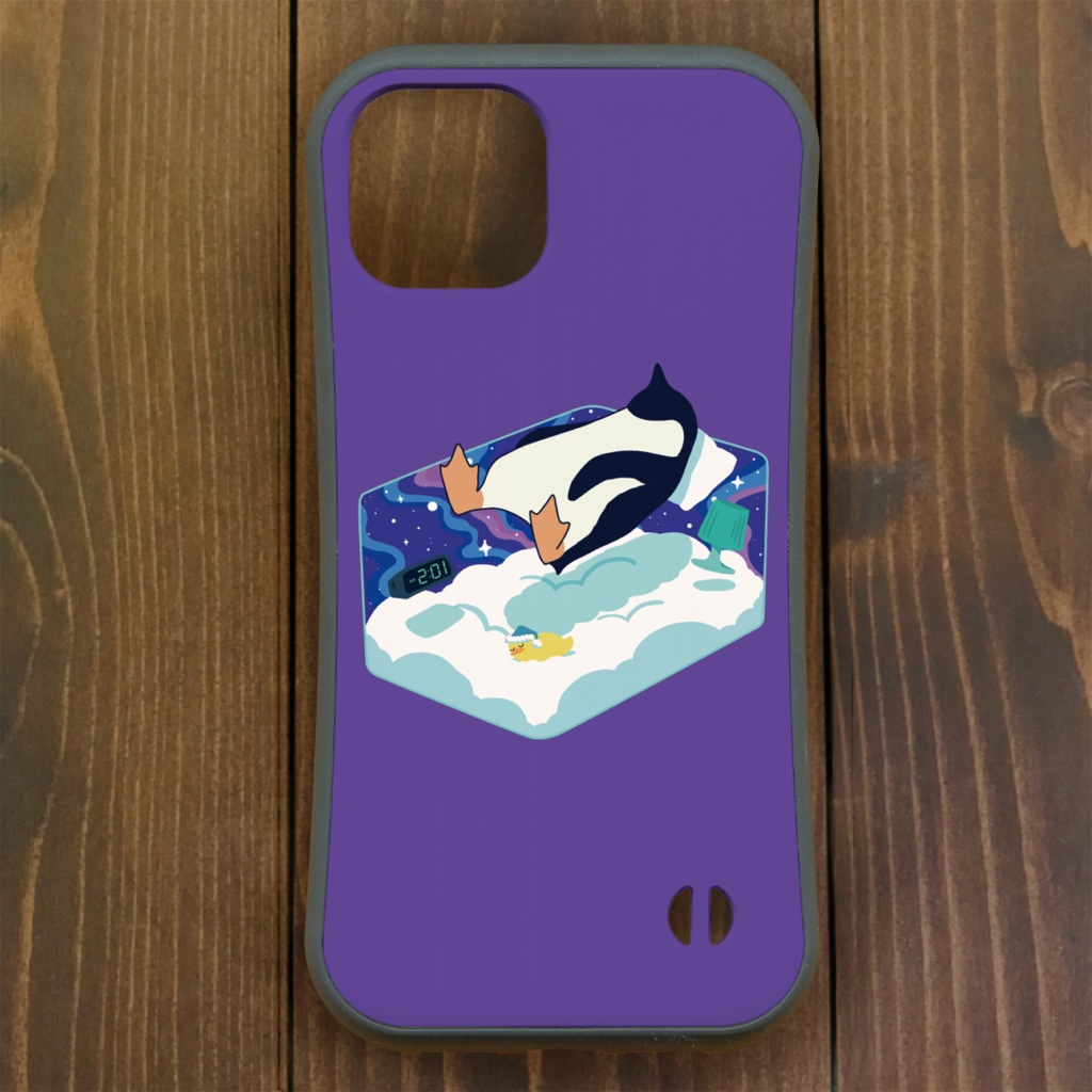 ペンギン【iPhone13・iPhone14対応】ペンギンフロートZZZ グリップケース iPhone用