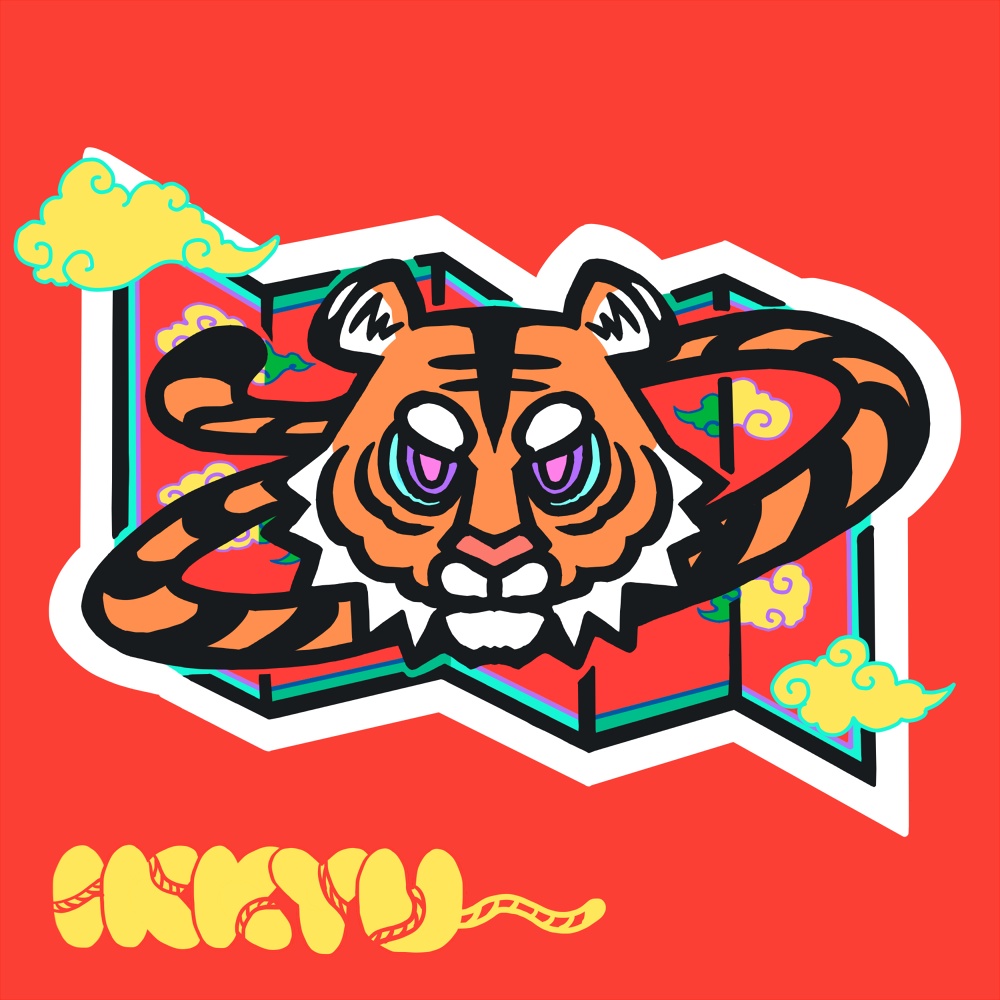 トラ【iPhone14・iPhone15対応】IKKYU グリップケース iPhone用