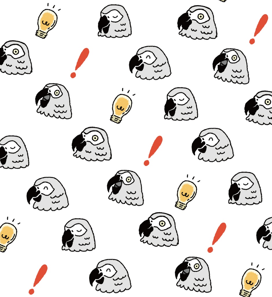 ヨウム【iPhone14・iPhone15対応】ヨウムのひらめき グリップケース iPhone用