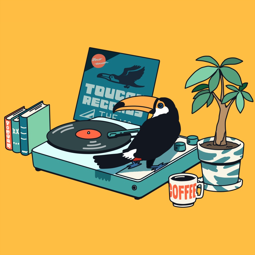 【オニオオハシ】オニオオハシレコード Tシャツ