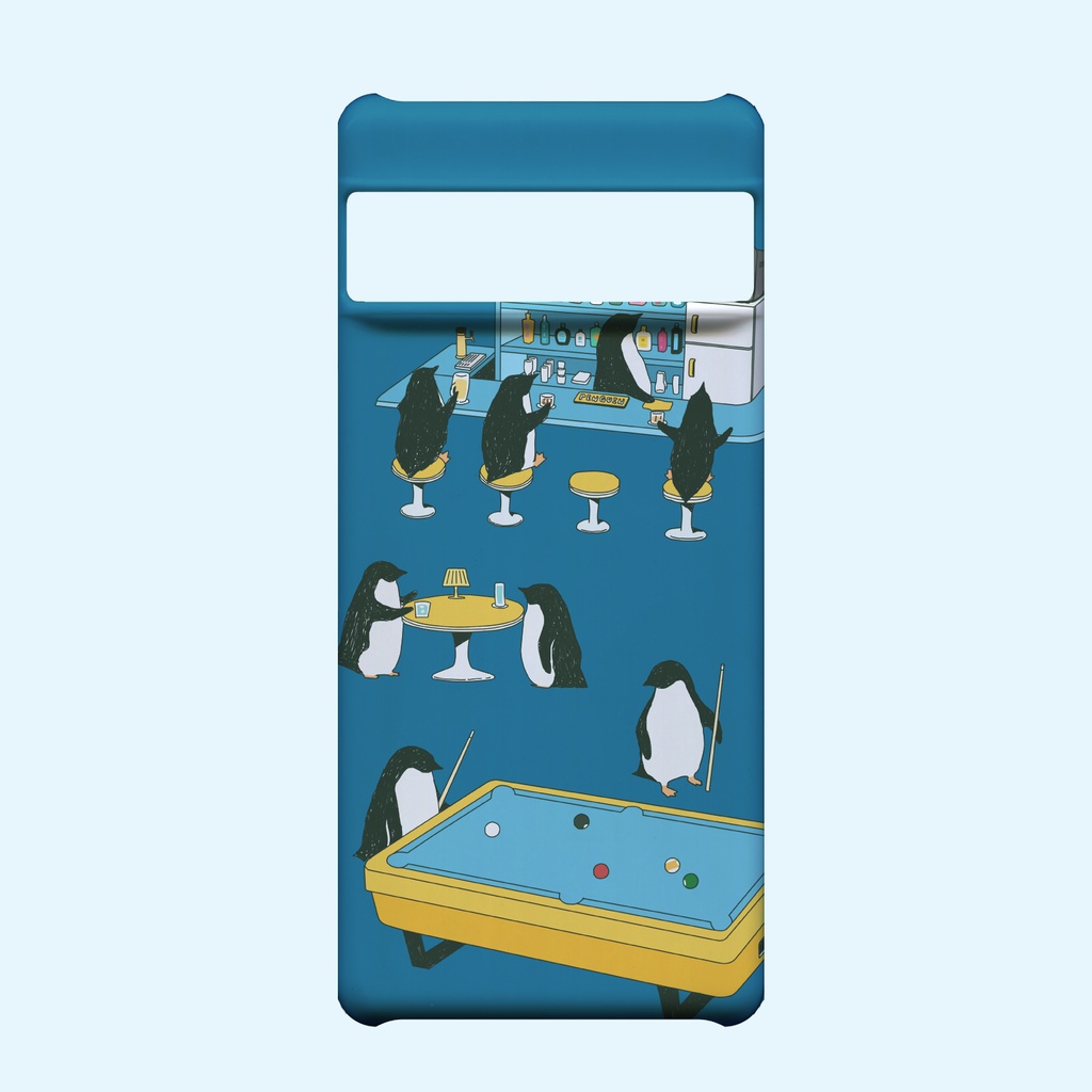 ペンギン【Google pixel 7・8 対応】ペンギン『B』ブルー・スマホケースGoogle pixel用