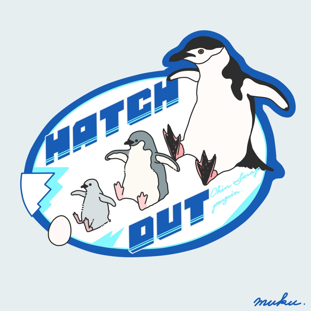 ペンギン【社員証入れ】ペンギン【社員証入れ】ヒゲペンギンハッチアウト・グレーパスケース【パスケース】【パスケース】