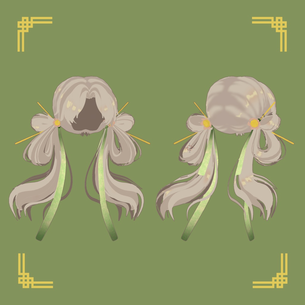 【VRChat】Twintail Ribbon Hair【キプフェル/Kipfel対応】