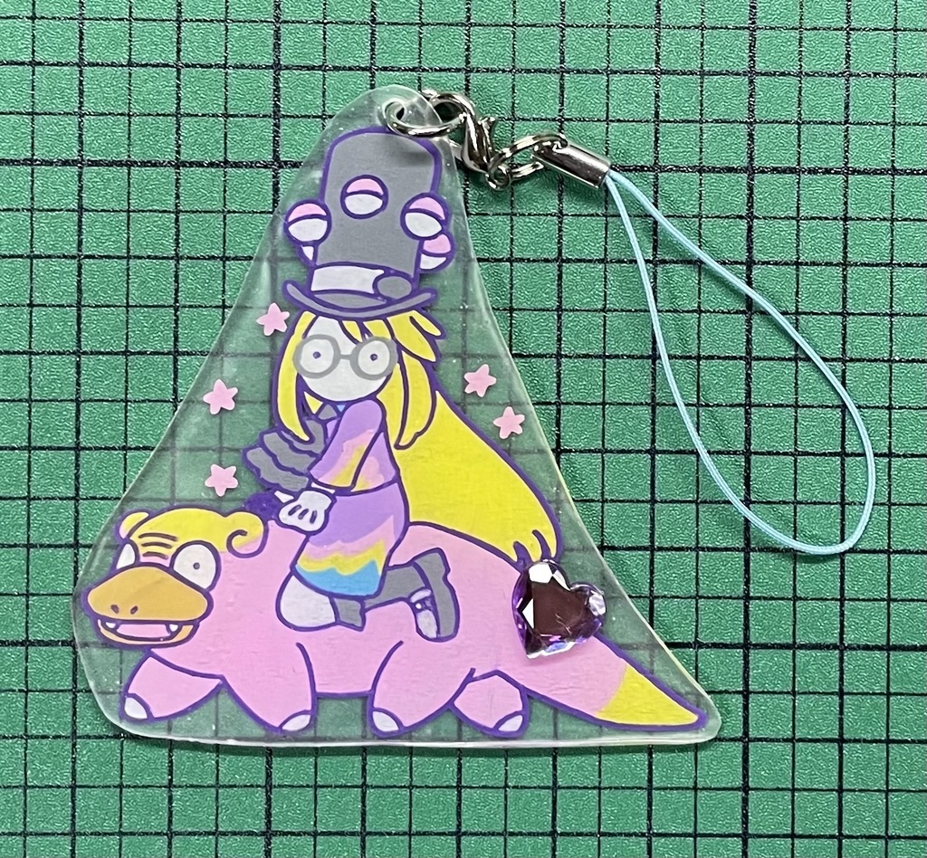 セイボリー&ヤドンアクキー風ストラップC