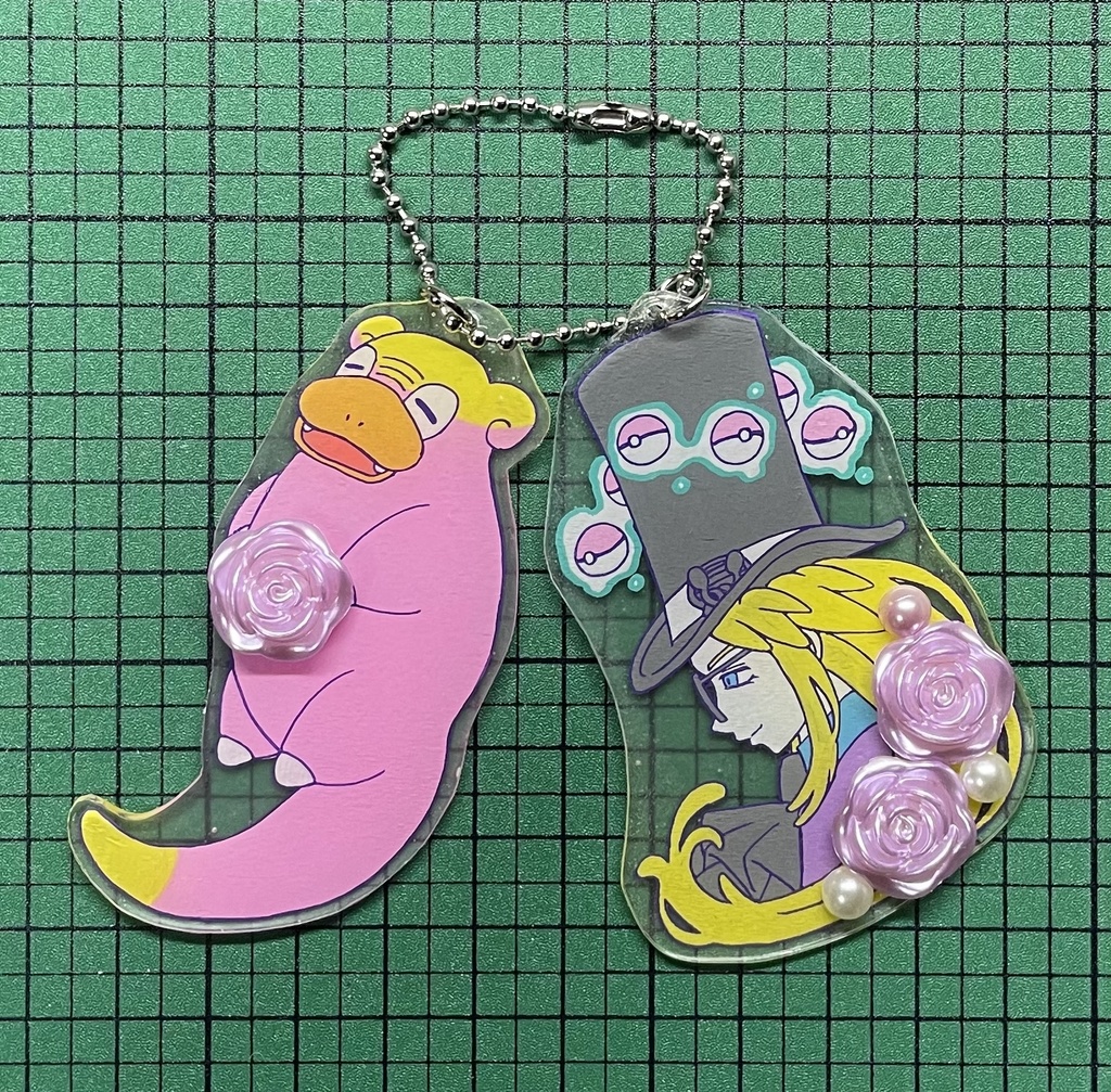 セイボリー&ヤドンアクキー風ボールチェーンA