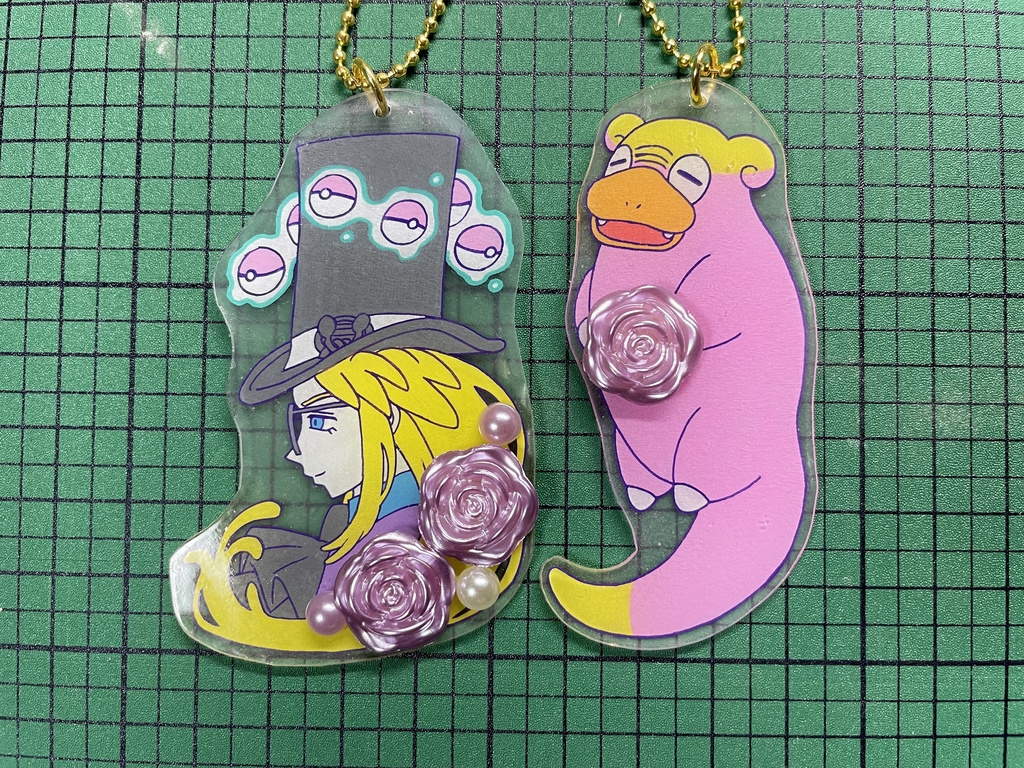 セイボリー&ガラルヤドンのアクキー風ボールチェーンD