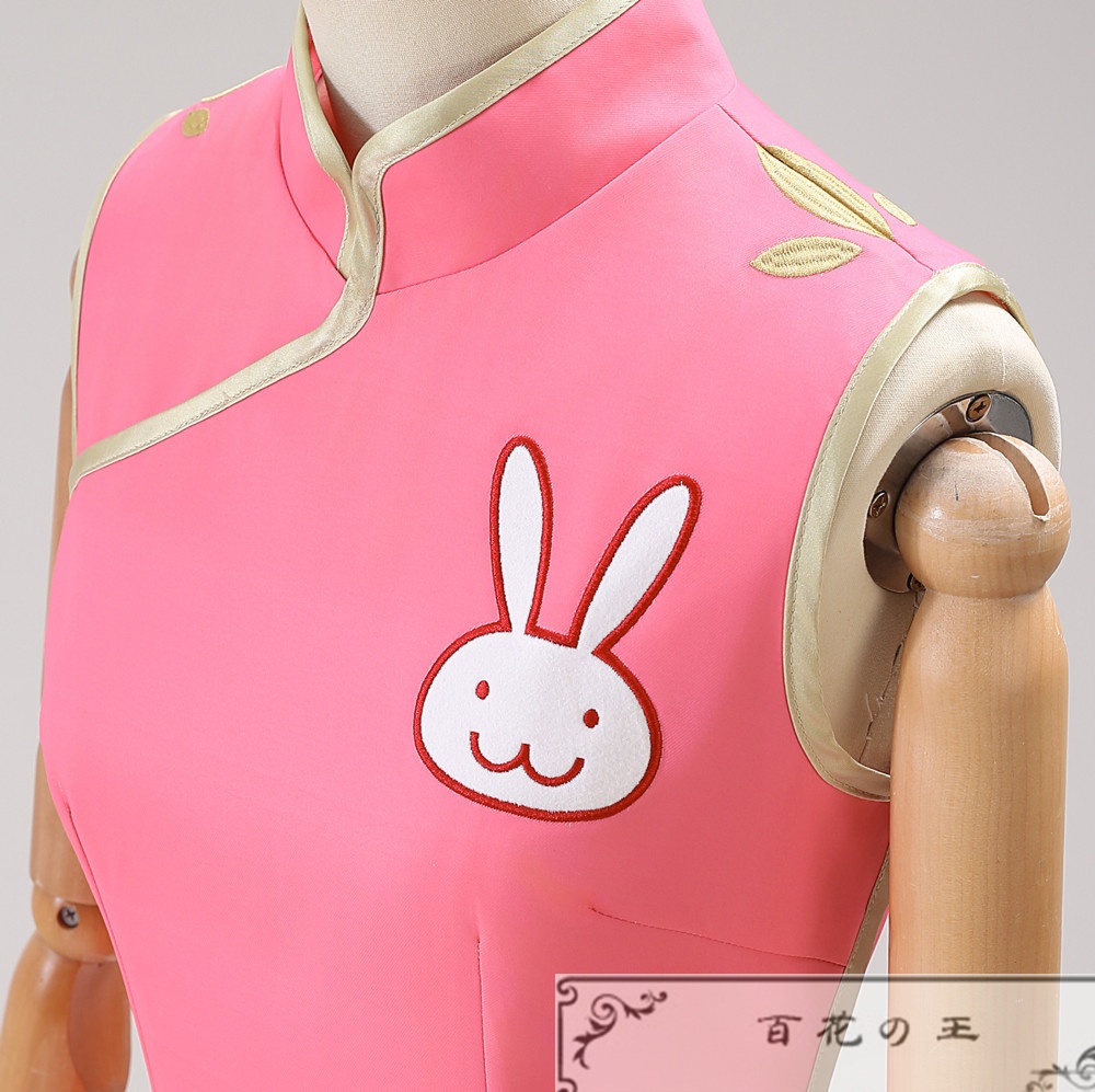 銀魂 神楽 チャイナドレス ウサギ柄 コスプレ衣装 コスチューム