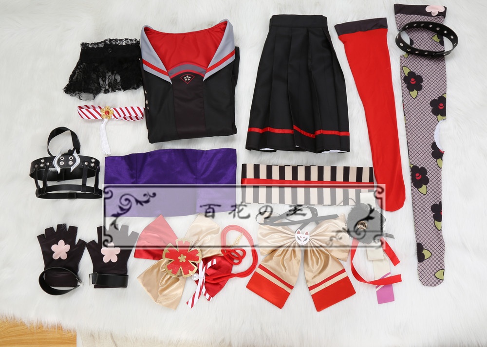 ブルーアーカイブ 狐坂ワカモ JK 和服 コスプレ衣装 コスチューム