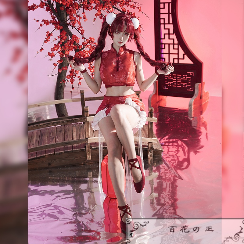 在庫品 魔法少女まどかマギカ 中華風 チャイナ服 佐倉杏子 チャイナ杏子 コスプレ衣装 コスチューム