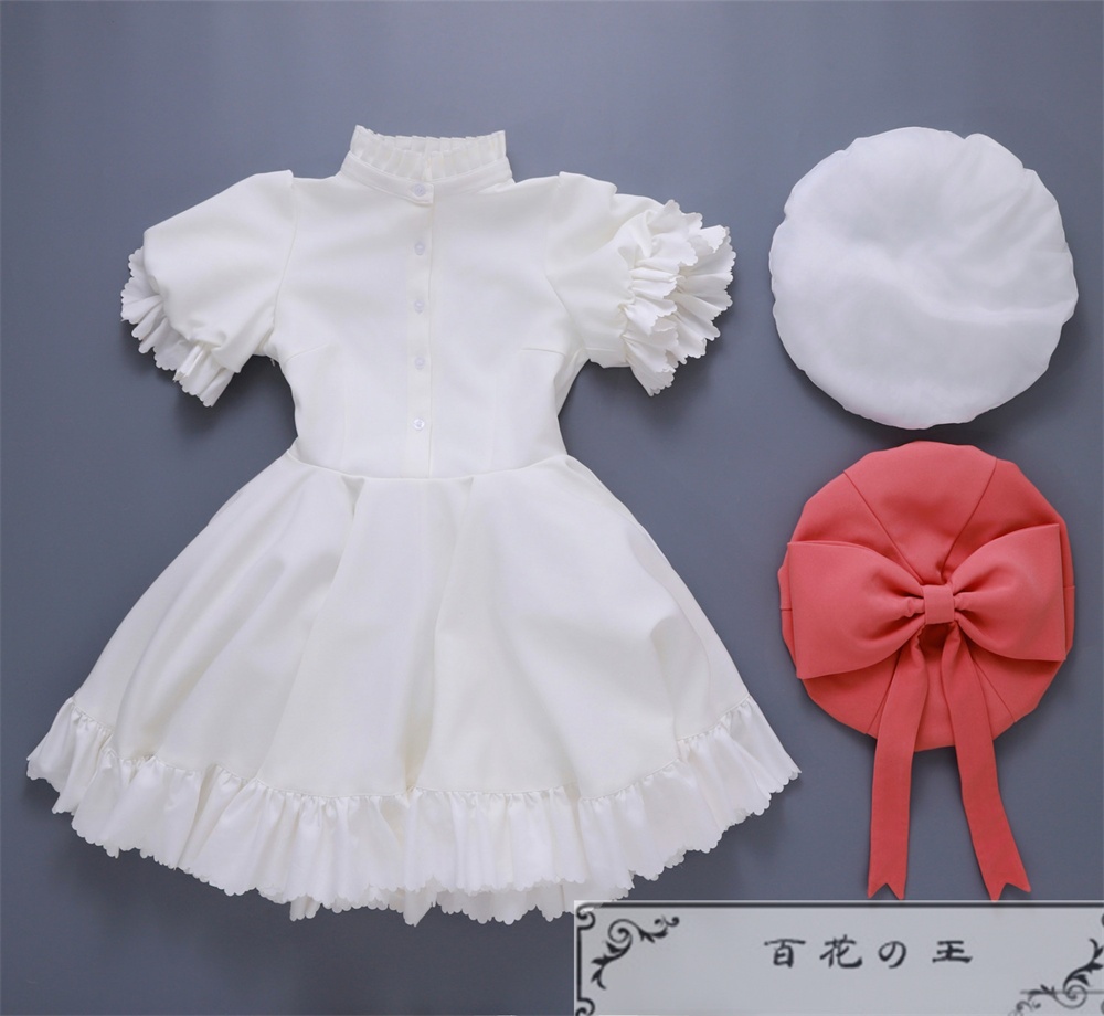 カードキャプターさくら 木之本桜 バトル コスプレ衣装 コスチューム 『裾=七層』