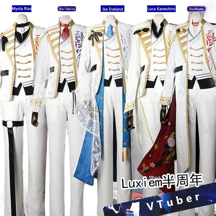 VTuber にじさんじ バーチャルライバー Luxiem 半周年 Ike Eveland VoxAkuma Luca Kaneshiro Mysta Rias Shu Yamino コスプレ衣装 コスチューム