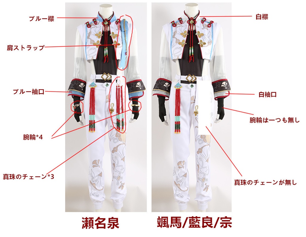 あんスタ スカウト!夕立のパドル 神崎颯馬 白鳥藍良 斎宮宗 瀬名泉 コスプレ衣装 コスチューム