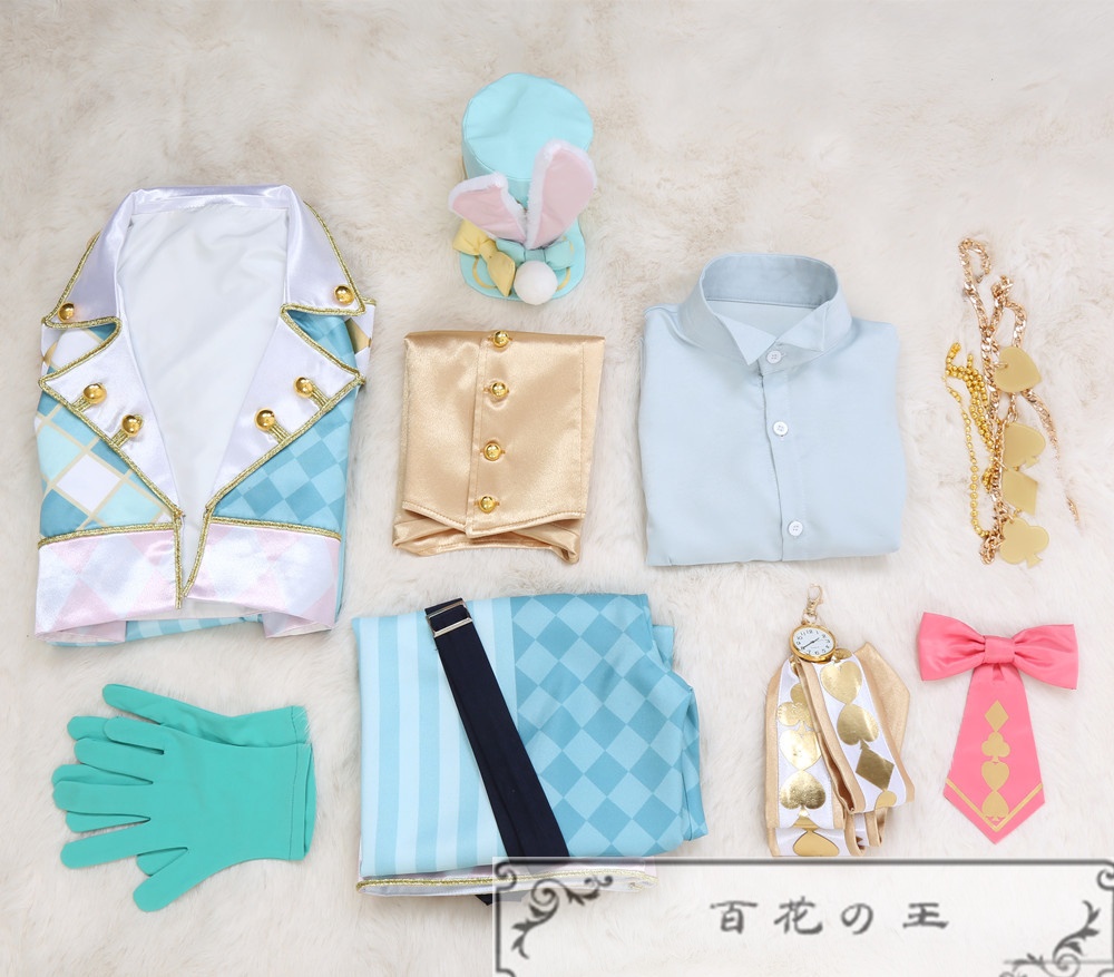 ツイステ 薔薇の王国のホワイトラビットフェス フロイド コスプレ衣装 コスチューム 帽子付き