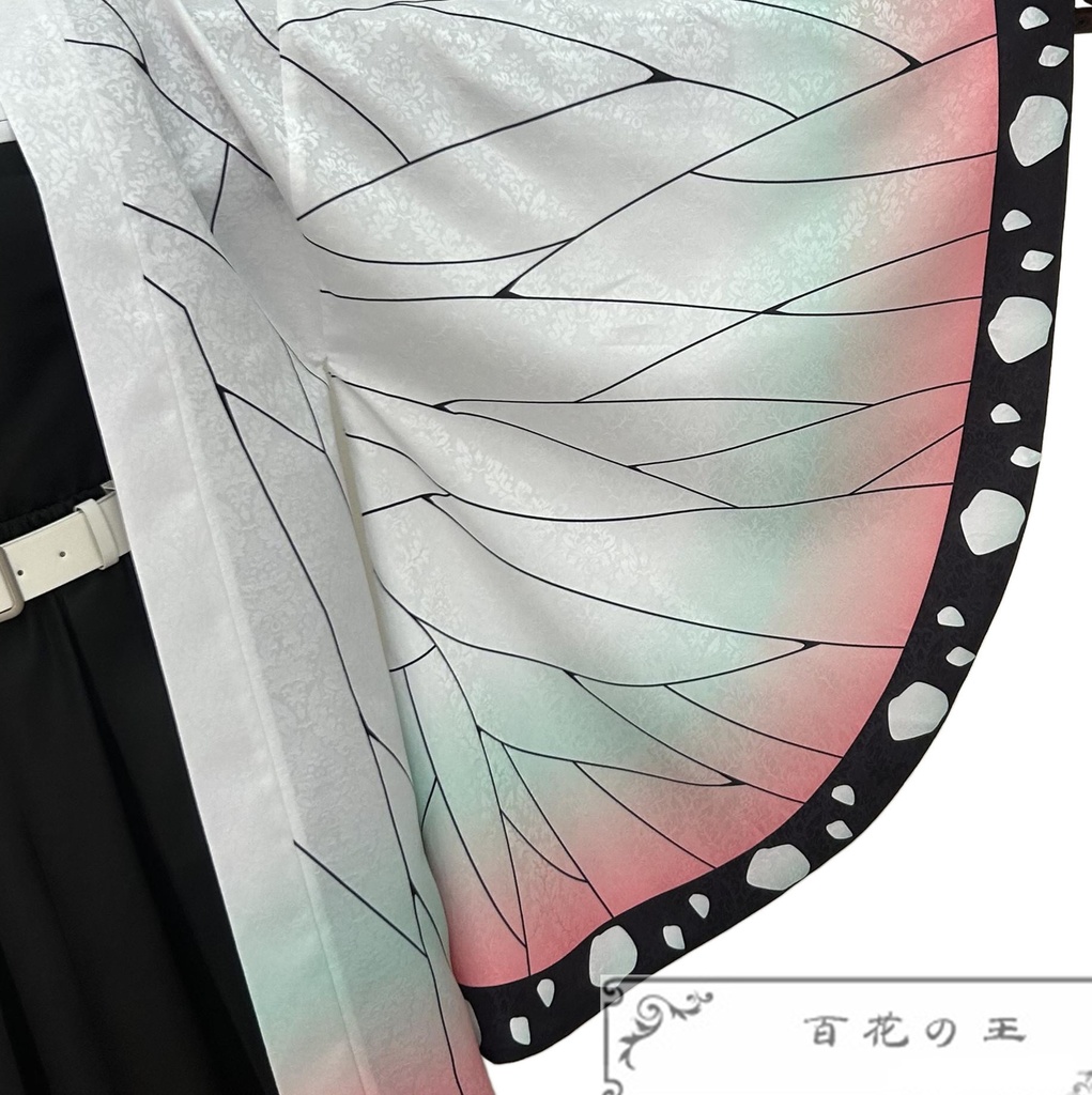 在庫品 胡蝶しのぶ コスプレ衣装 コスチューム 暗紋付き生地