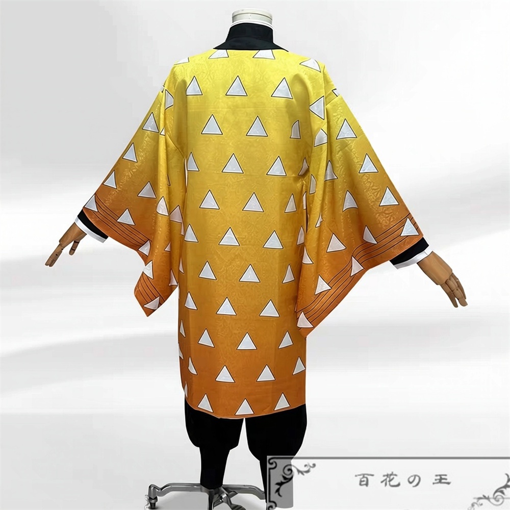 在庫品 暗紋付き 我妻善逸 鬼殺隊制服 コスプレ衣装 コスチューム