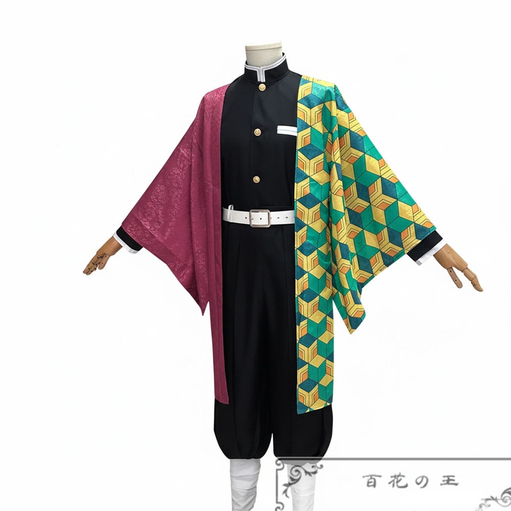 在庫品 暗紋付き 竈門炭治郎 鬼殺隊制服 コスプレ衣装 コスチューム