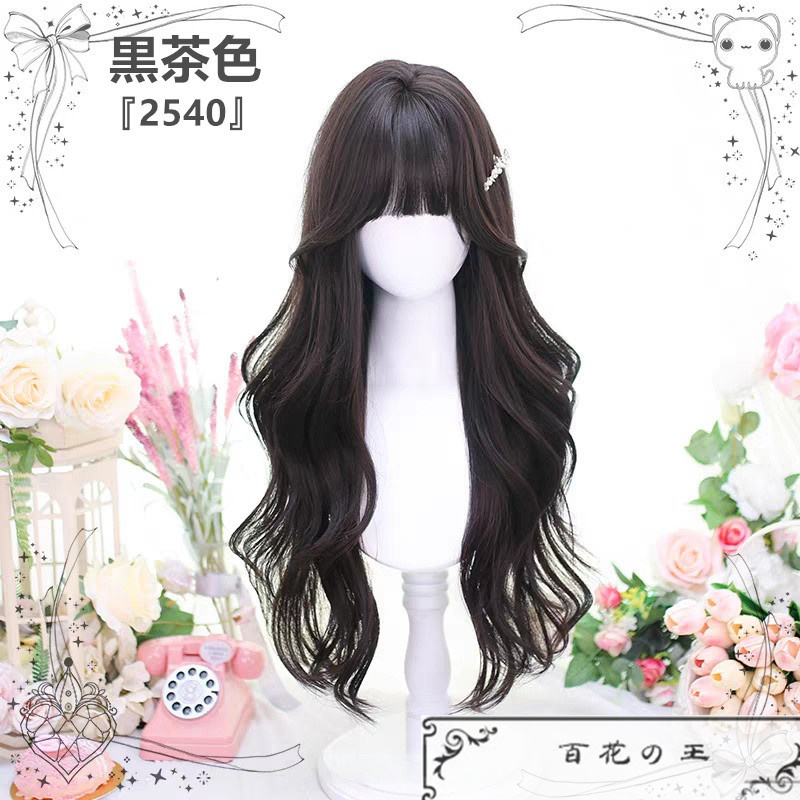 在庫品 最新トレンド ロリータ風 ナチュラルロングカール かつら コスチューム コスプレ ロリータウィッグ