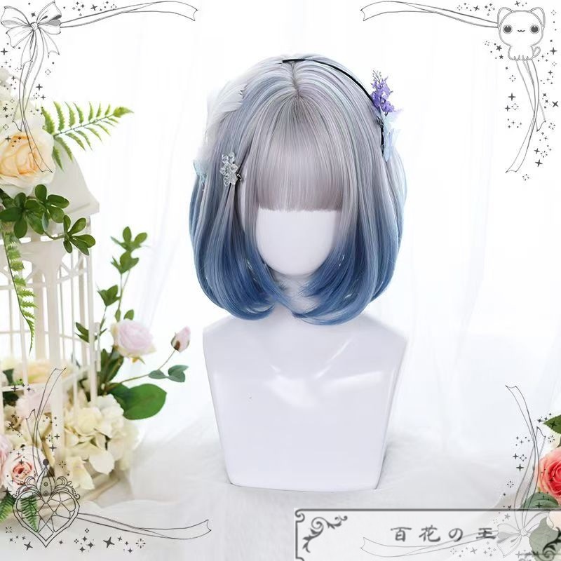 在庫品  かわいいロリータ系 日常使いのロリータ風 内巻きボブウィッグ かつら コスチューム コスプレ ウィッグ