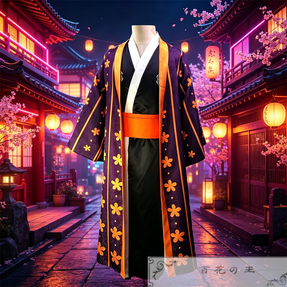 在庫品 ワンピース トラファルガーロー 浴衣 着物 コスプレ衣装 暗紋設計 コスチューム