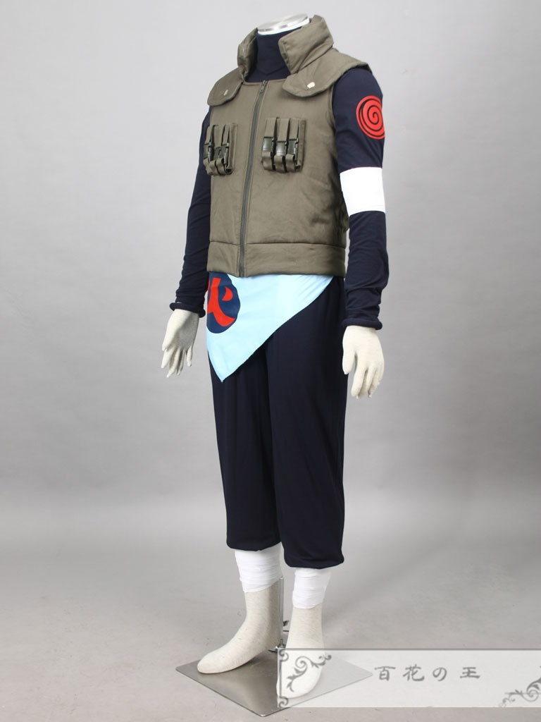 在庫品 猿飛アスマ コスプレ衣装 コスチューム 額当て付き