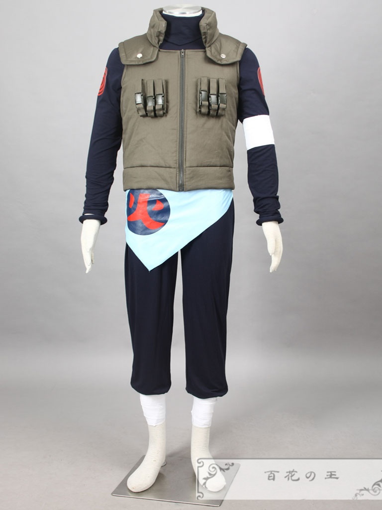 在庫品 猿飛アスマ コスプレ衣装 コスチューム 額当て付き