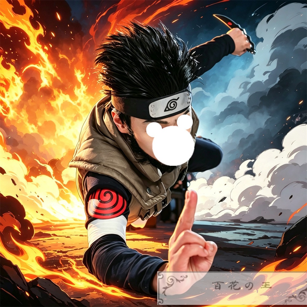 在庫品  猿飛アスマ コスプレ衣装 コスチューム 額当て付き