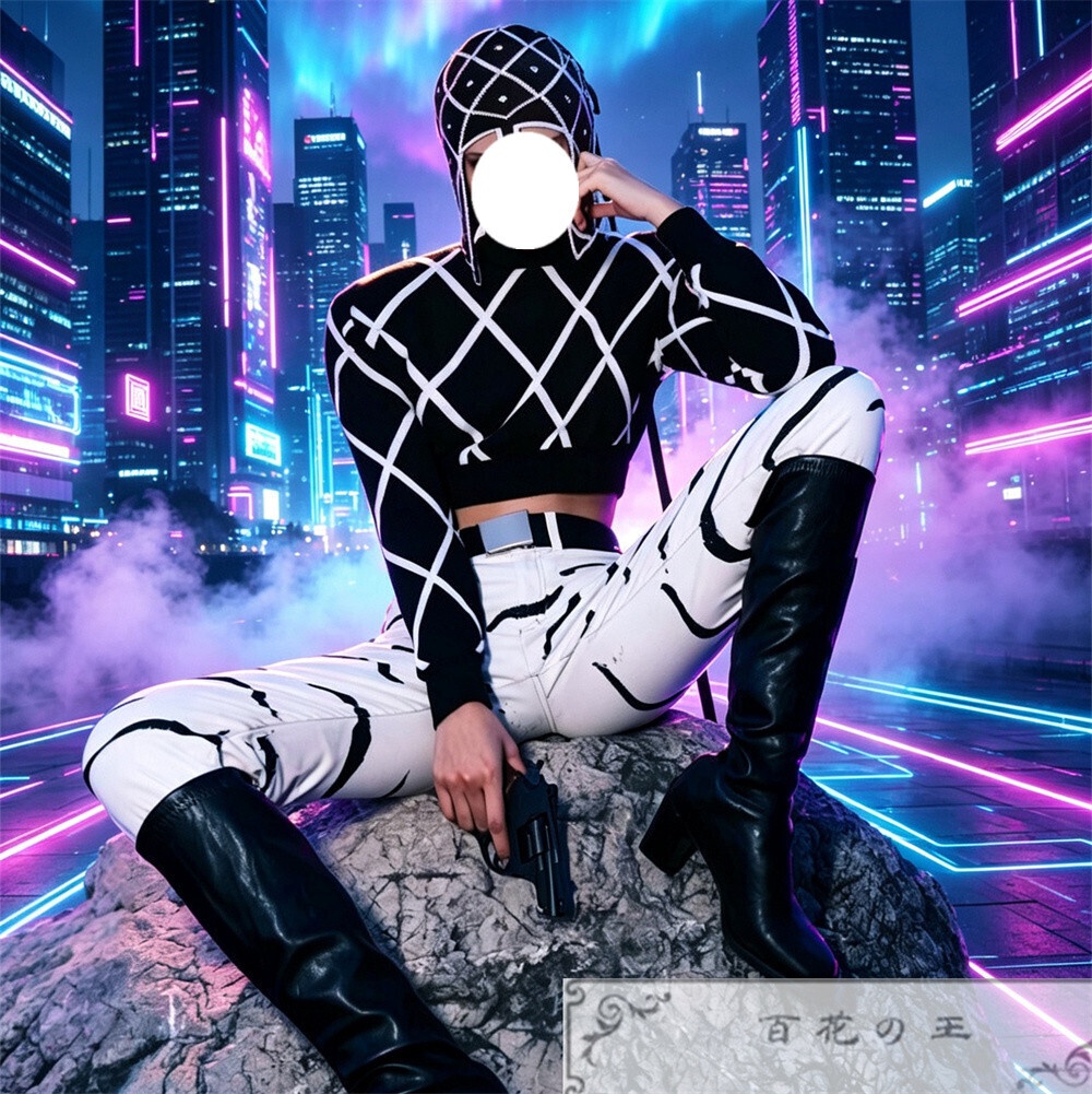 在庫品 ジョジョの奇妙な冒険 Guido Mista グイードミスタ 帽子 ズボン ベルト 帽子 コスプレ衣装 コスチューム