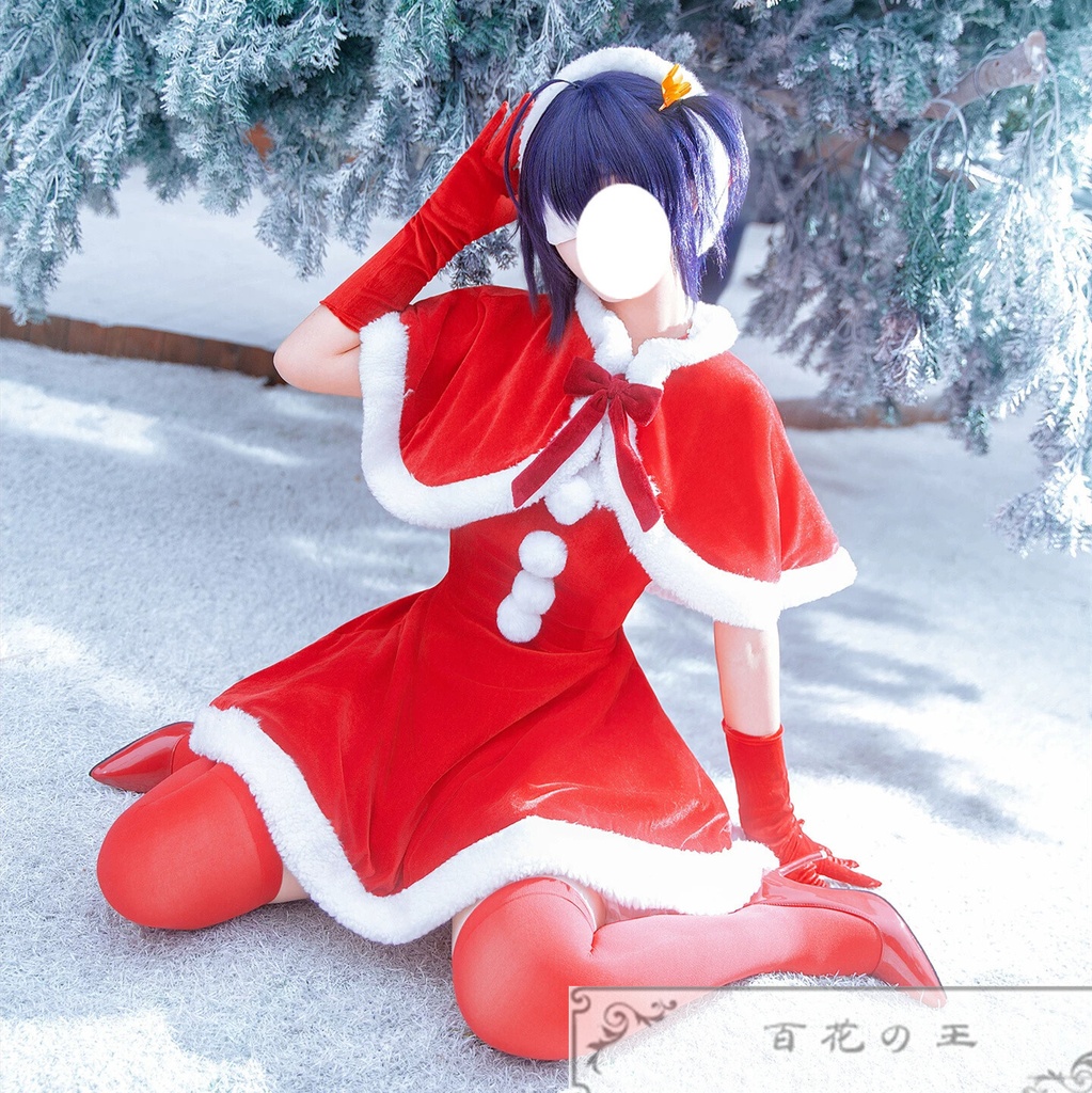 【コスプレ衣装】中二病でも恋がしたい！小鸟遊六花 クリスマスドレス コスチューム ハロウィン 仮装 女性 在庫品