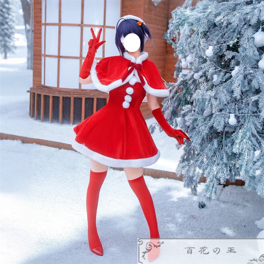 【コスプレ衣装】中二病でも恋がしたい!小鸟遊六花 クリスマスドレス コスチューム ハロウィン 仮装 女性 在庫品
