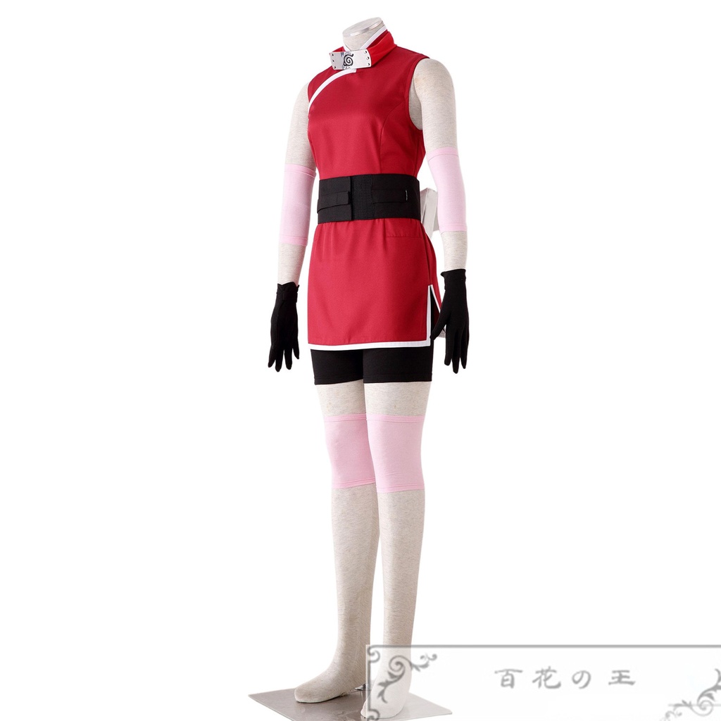 在庫品 19歳 春野サクラ コスプレ衣装 THE LAST 劇場版 コスチューム 額当て付き