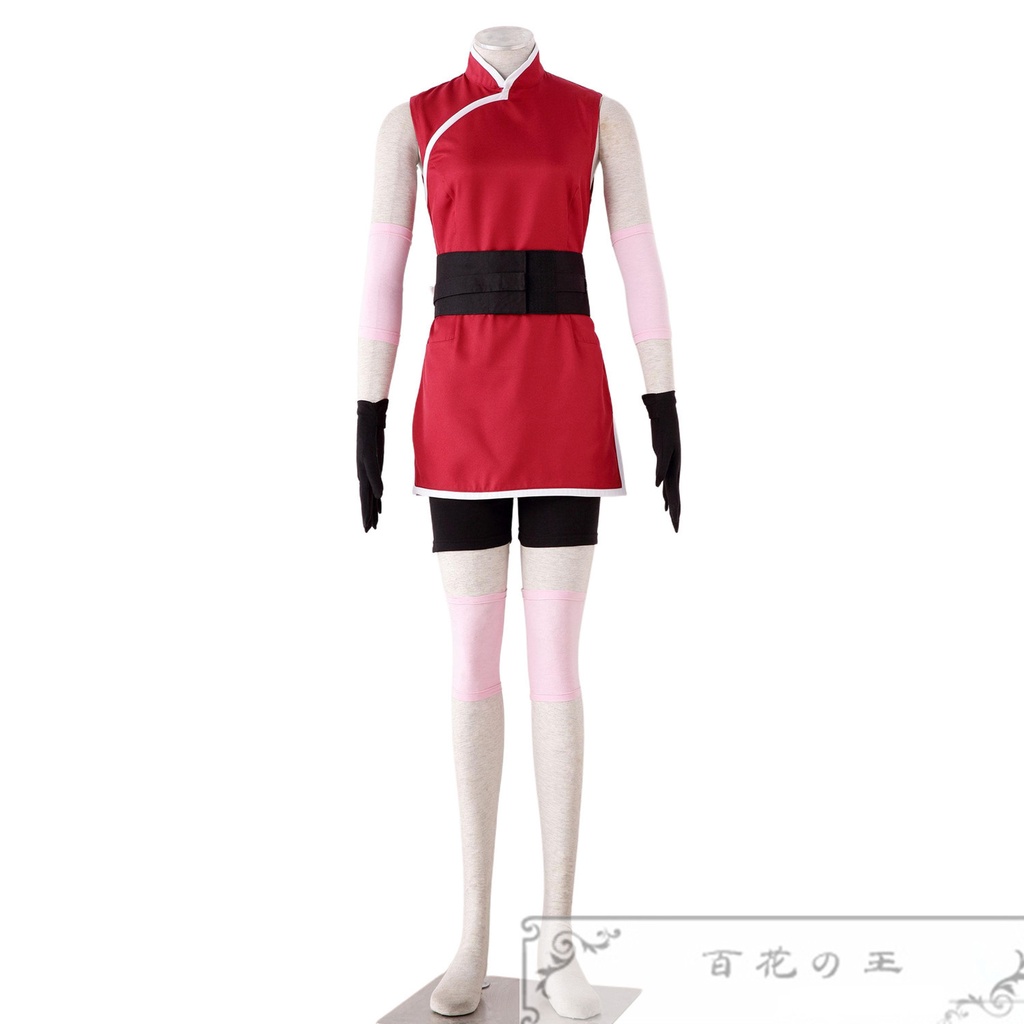 在庫品 19歳 春野サクラ コスプレ衣装 THE LAST 劇場版 コスチューム 額当て付き