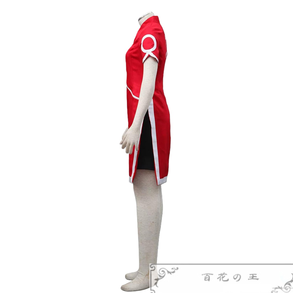在庫品 春野サクラ コスプレ衣装 コスチューム 額当て付き