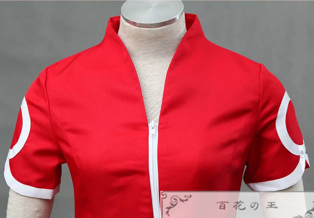 在庫品 春野サクラ コスプレ衣装 コスチューム 額当て付き