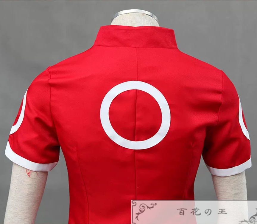 在庫品 春野サクラ コスプレ衣装 コスチューム 額当て付き