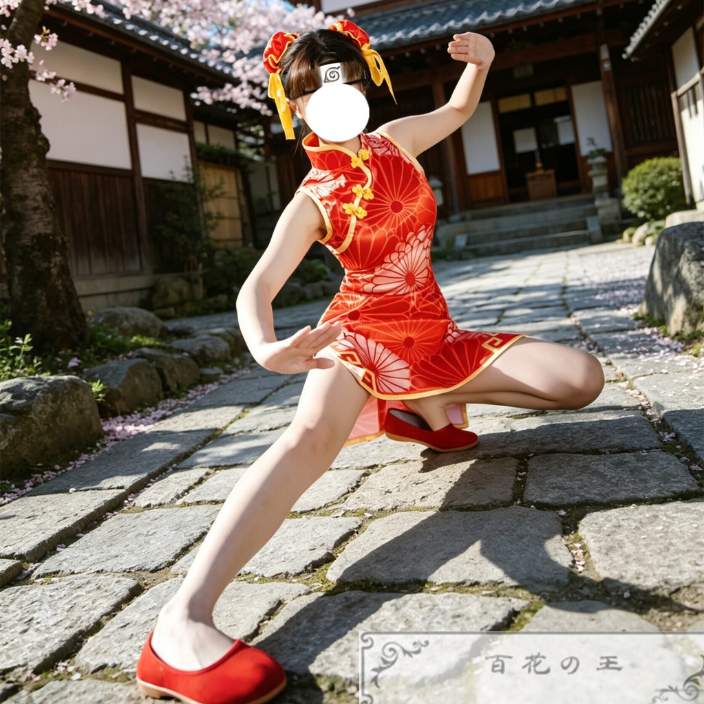 在庫品 テンテン チャイナドレス コスプレ衣装 コスチューム 変装 仮装