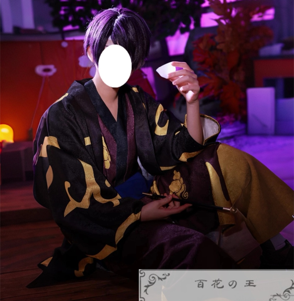 在庫品 銀魂 総督 高杉晋助 コスプレ衣装 和服 コスチューム 暗紋付きの生地