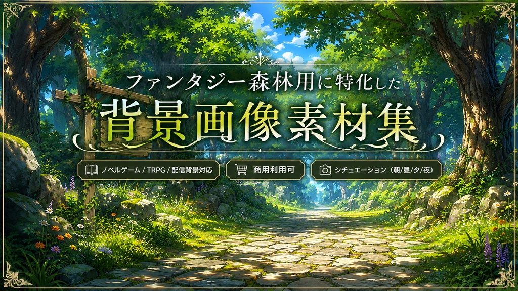 ファンタジー森林用に特化した背景画像素材集
