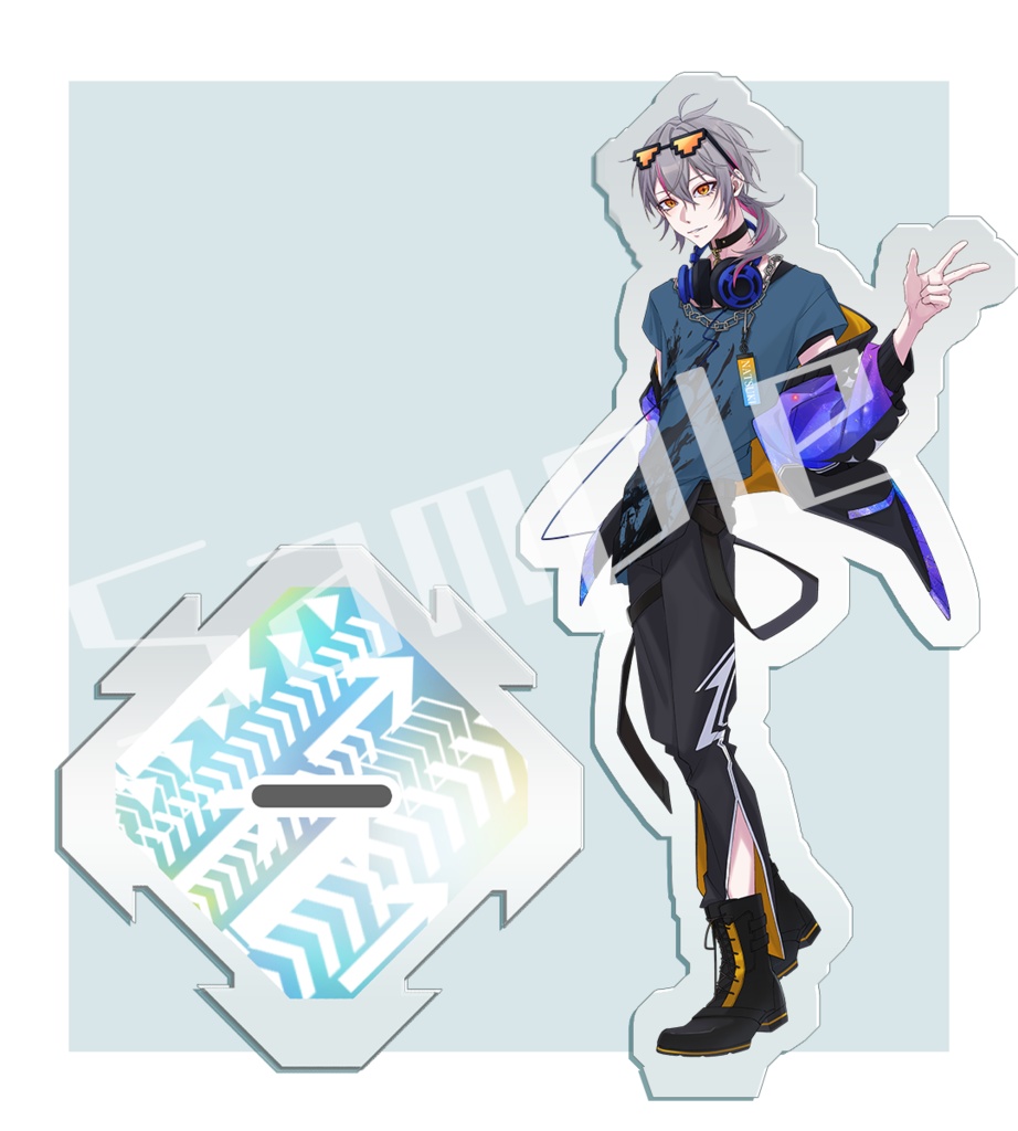 【コラボ記念グッズ】連結アクリルスタンド&缶バッチセット【セット販売限定】